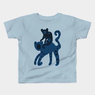 Blue monkey family Kids T-Shirt